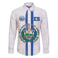 Custom El Salvador Football Family Matching Off The Shoulder Long Sleeve Dress and Hawaiian Shirt La Selecta Sporty Style - Wonder Print Shop
