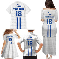 Custom El Salvador Football Family Matching Puletasi and Hawaiian Shirt La Selecta Sporty Style - Wonder Print Shop