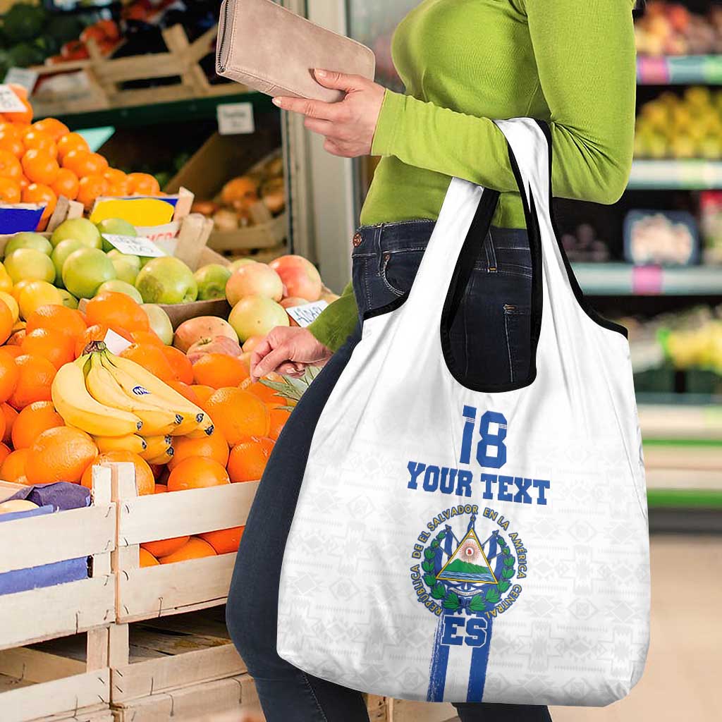 Custom El Salvador Football Grocery Bag La Selecta Sporty Style - Wonder Print Shop