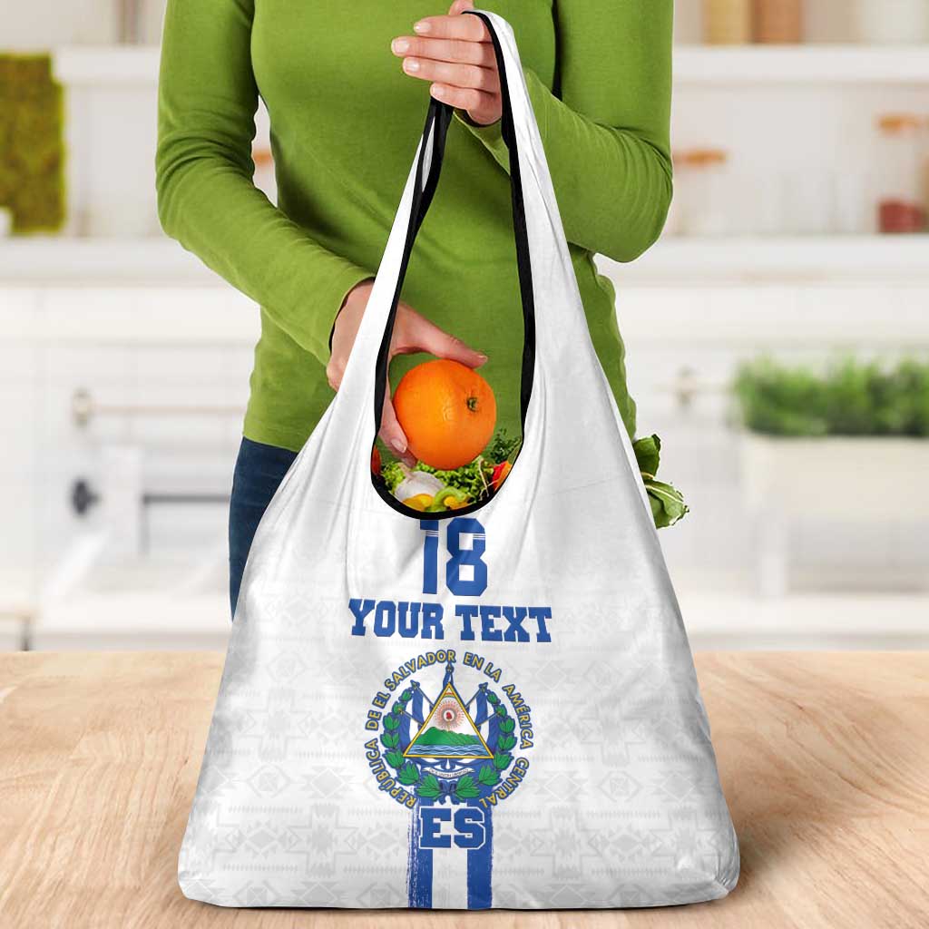 Custom El Salvador Football Grocery Bag La Selecta Sporty Style - Wonder Print Shop