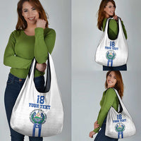 Custom El Salvador Football Grocery Bag La Selecta Sporty Style - Wonder Print Shop
