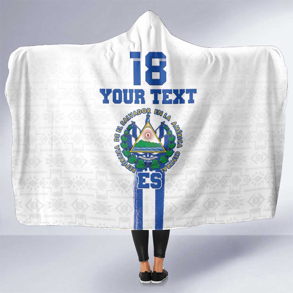Custom El Salvador Football Hooded Blanket La Selecta Sporty Style - Wonder Print Shop