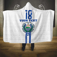 Custom El Salvador Football Hooded Blanket La Selecta Sporty Style - Wonder Print Shop