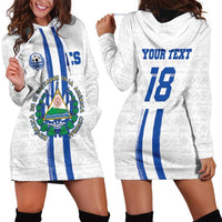 Custom El Salvador Football Hoodie Dress La Selecta Sporty Style - Wonder Print Shop