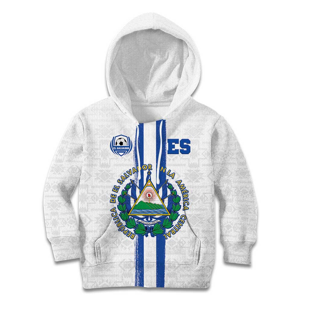 Custom El Salvador Football Kid Hoodie La Selecta Sporty Style - Wonder Print Shop
