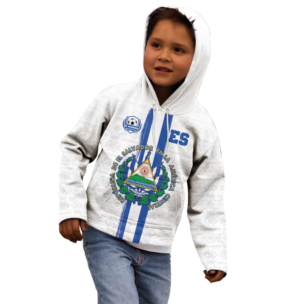 Custom El Salvador Football Kid Hoodie La Selecta Sporty Style - Wonder Print Shop