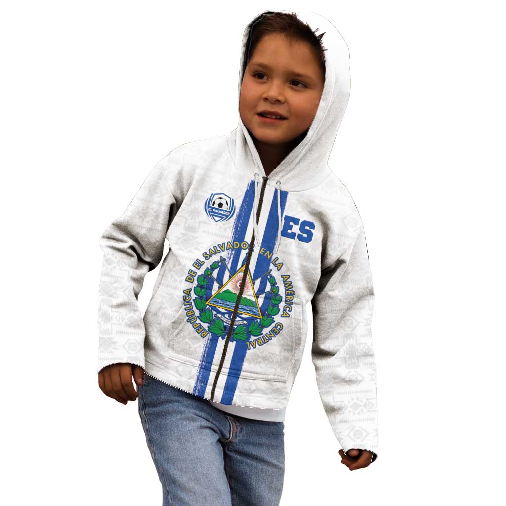 Custom El Salvador Football Kid Hoodie La Selecta Sporty Style - Wonder Print Shop