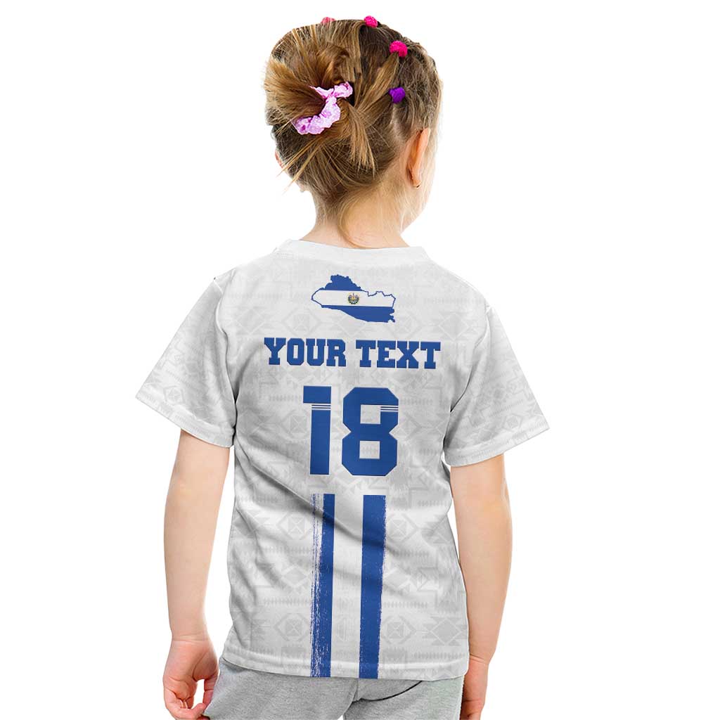 Custom El Salvador Football Kid T Shirt La Selecta Sporty Style - Wonder Print Shop
