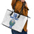 Custom El Salvador Football Leather Tote Bag La Selecta Sporty Style - Wonder Print Shop