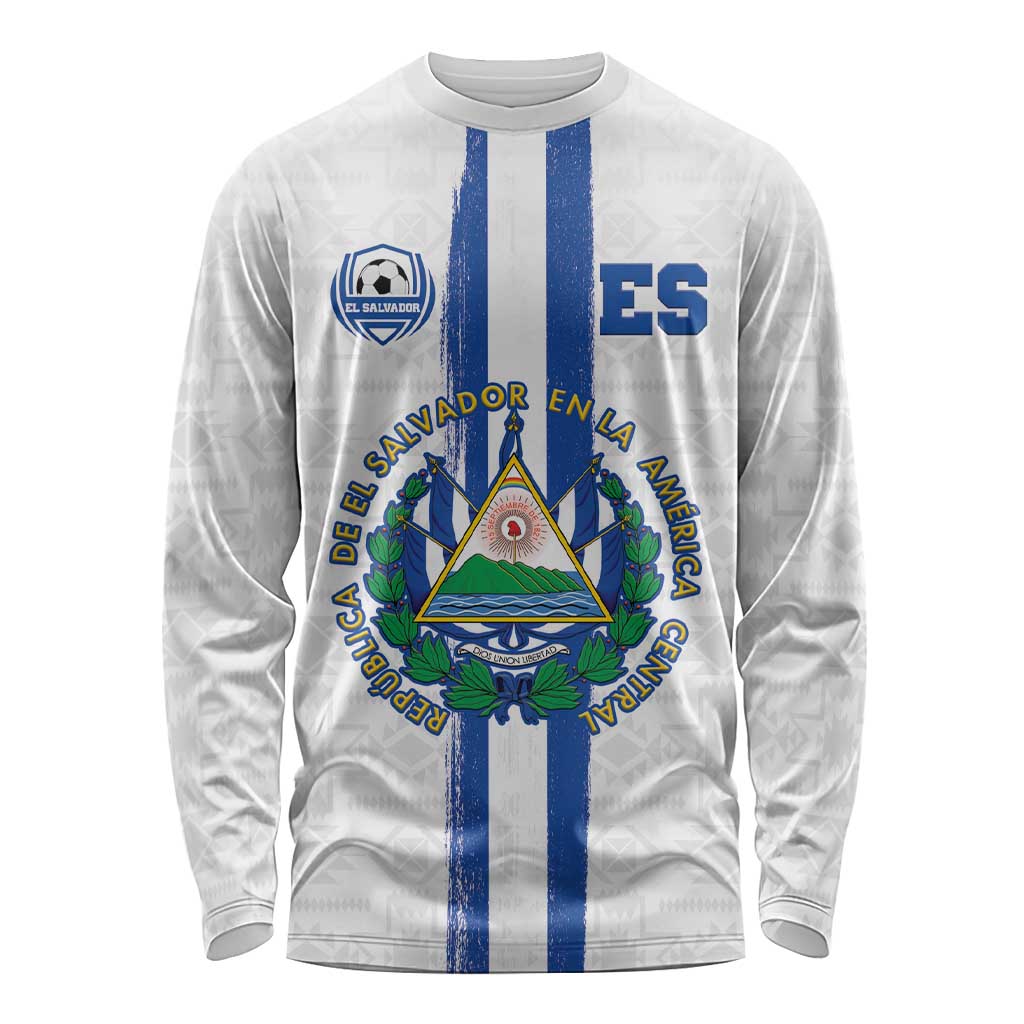 Custom El Salvador Football Long Sleeve Shirt La Selecta Sporty Style - Wonder Print Shop