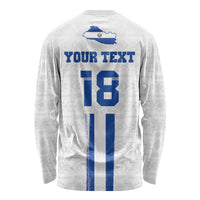 Custom El Salvador Football Long Sleeve Shirt La Selecta Sporty Style - Wonder Print Shop