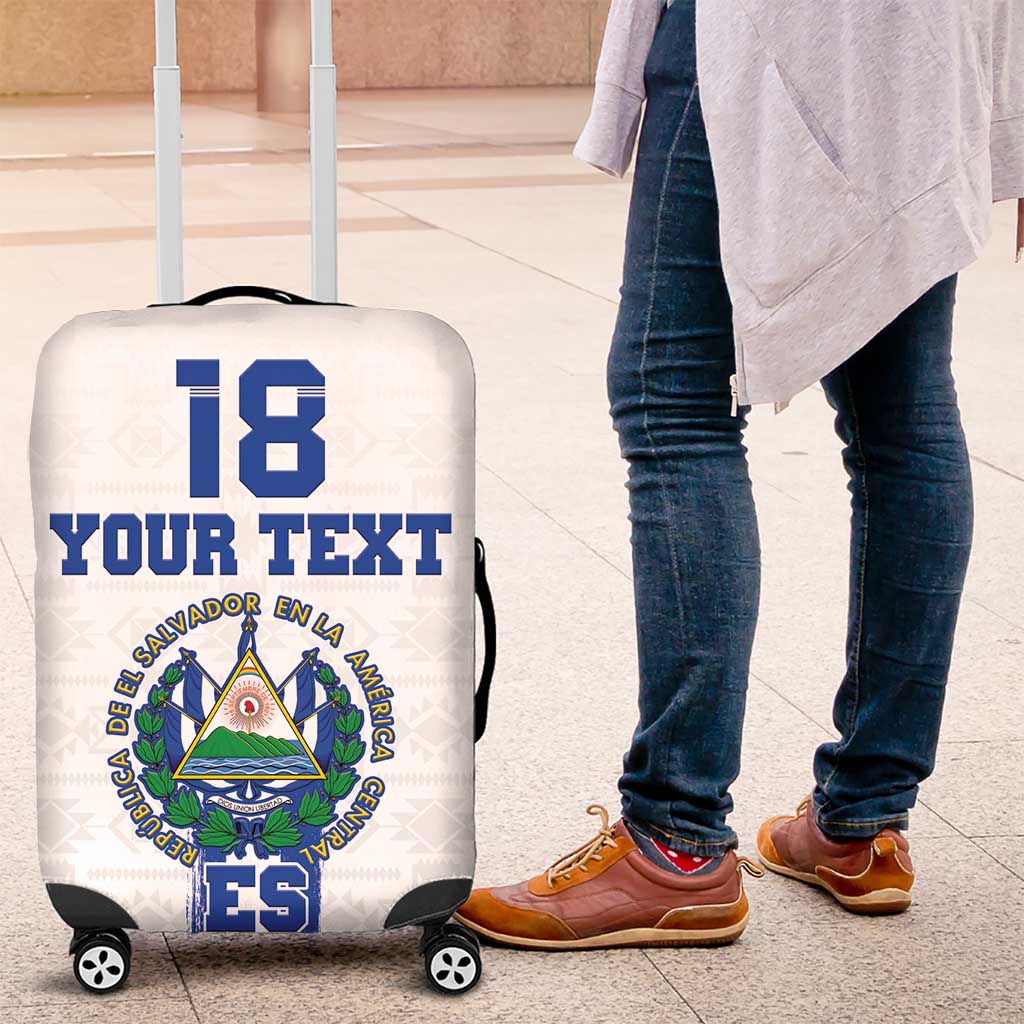 Custom El Salvador Football Luggage Cover La Selecta Sporty Style - Wonder Print Shop