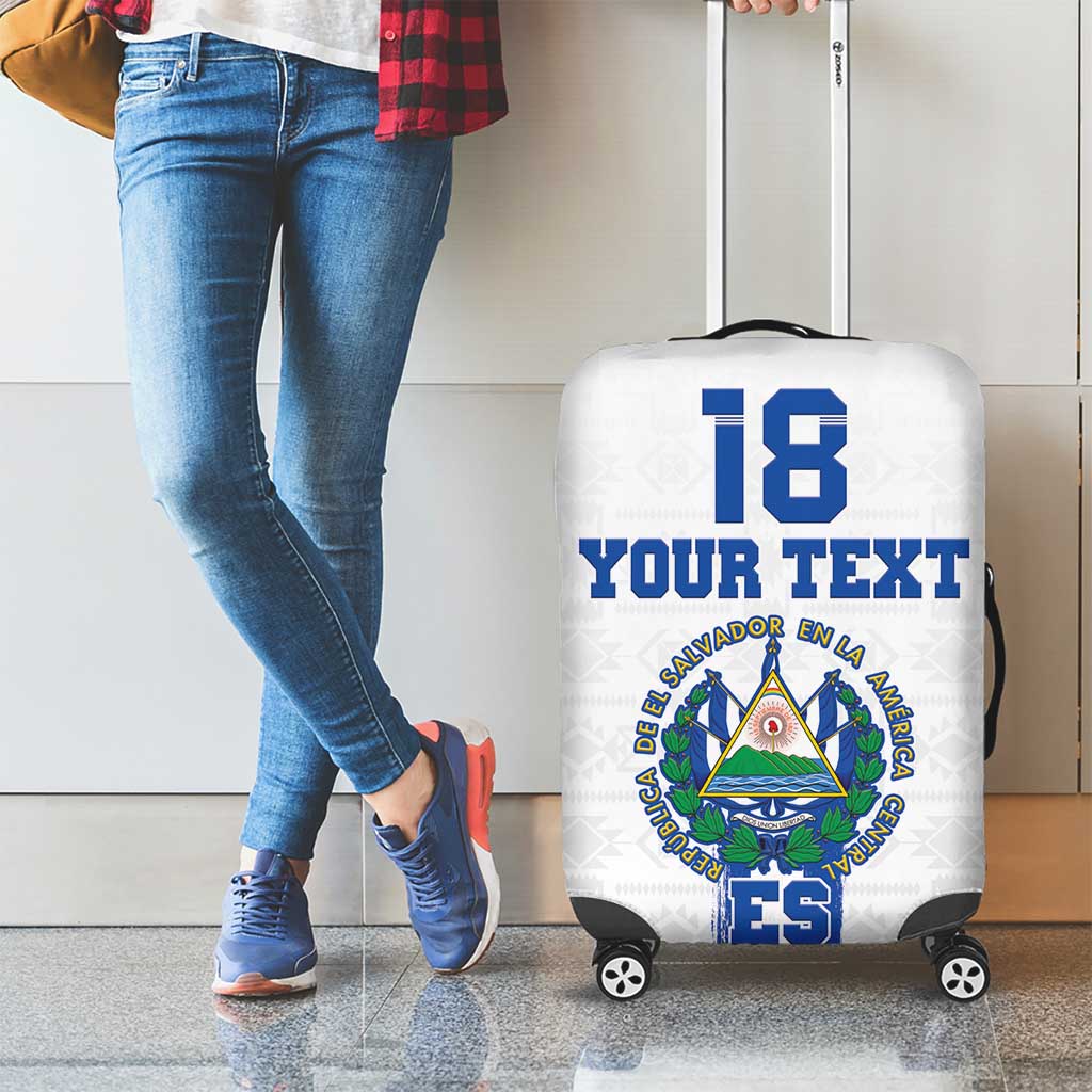Custom El Salvador Football Luggage Cover La Selecta Sporty Style - Wonder Print Shop