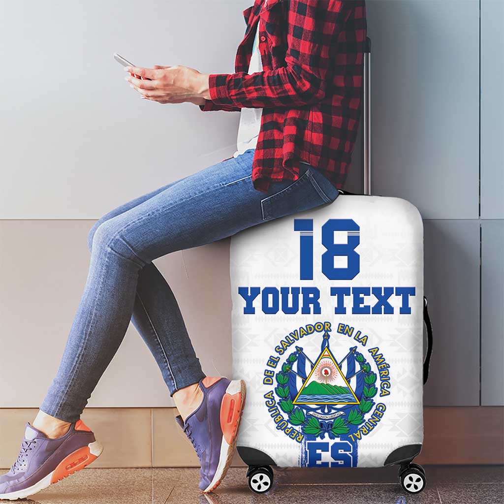 Custom El Salvador Football Luggage Cover La Selecta Sporty Style - Wonder Print Shop