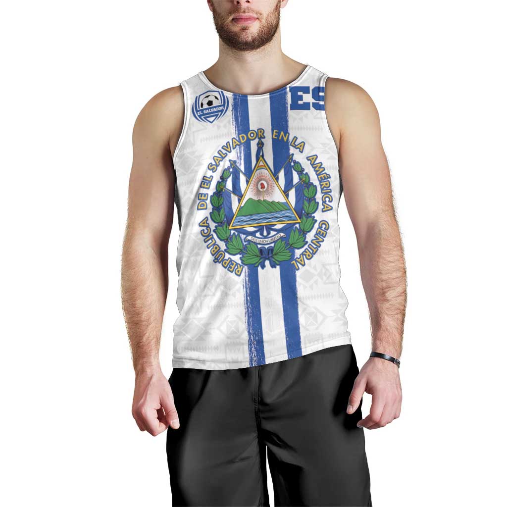 Custom El Salvador Football Men Tank Top La Selecta Sporty Style - Wonder Print Shop