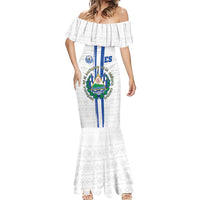 Custom El Salvador Football Mermaid Dress La Selecta Sporty Style - Wonder Print Shop