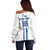 Custom El Salvador Football Off Shoulder Sweater La Selecta Sporty Style - Wonder Print Shop