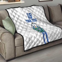 Custom El Salvador Football Quilt La Selecta Sporty Style - Wonder Print Shop