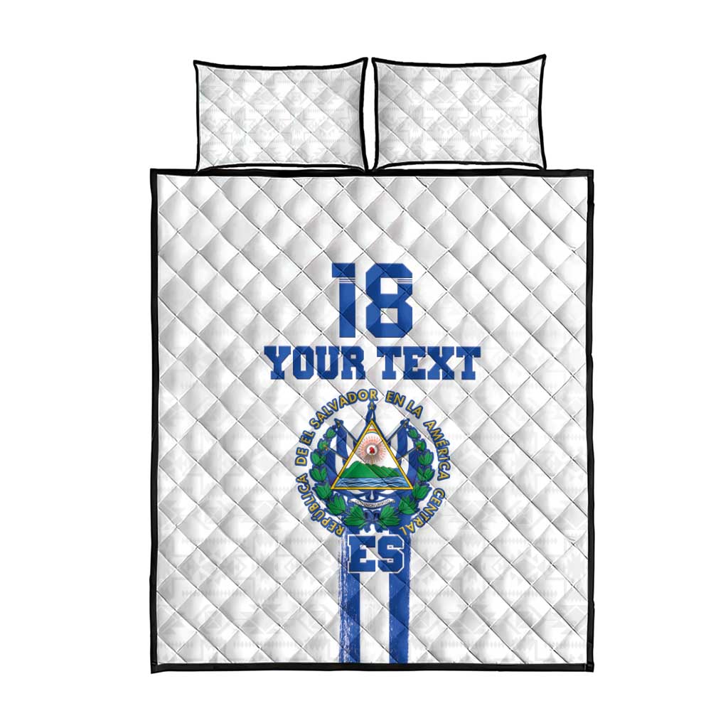 Custom El Salvador Football Quilt Bed Set La Selecta Sporty Style - Wonder Print Shop