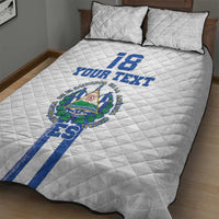 Custom El Salvador Football Quilt Bed Set La Selecta Sporty Style - Wonder Print Shop