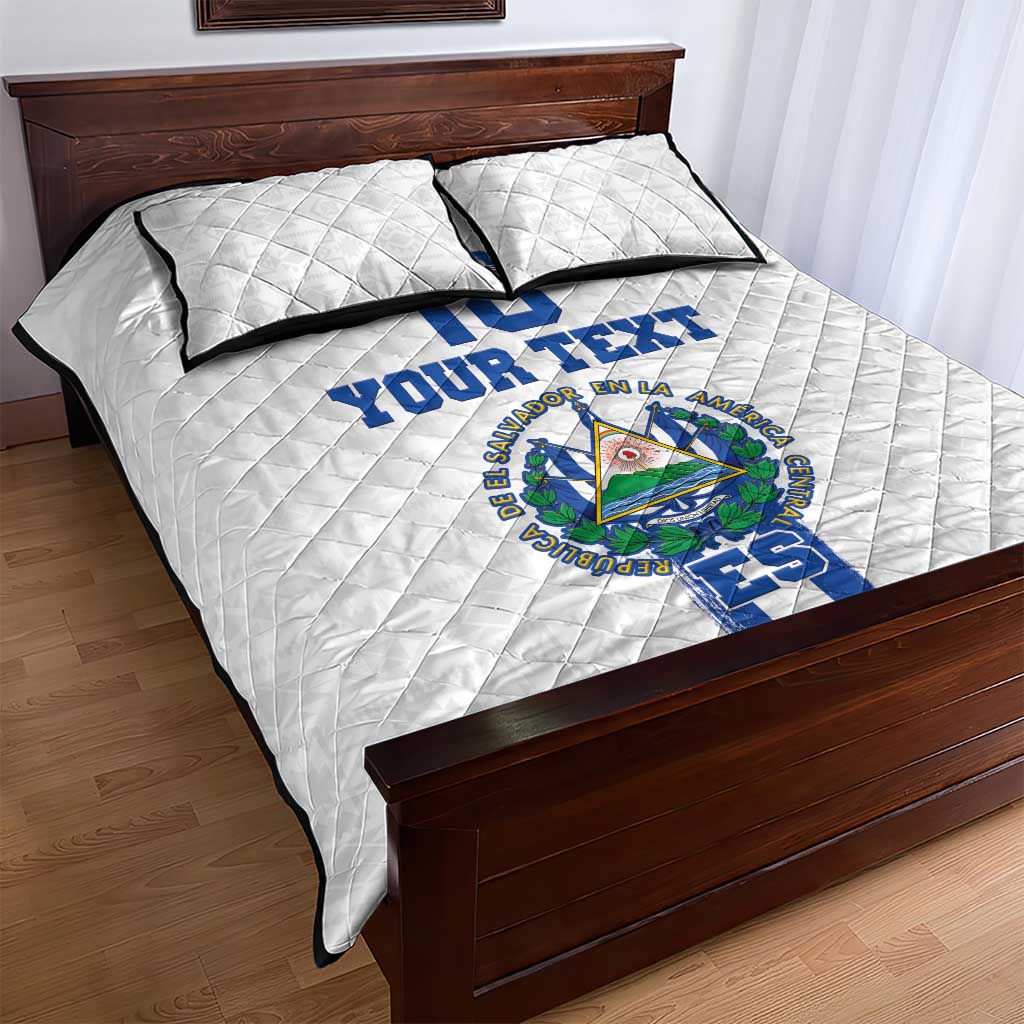 Custom El Salvador Football Quilt Bed Set La Selecta Sporty Style - Wonder Print Shop