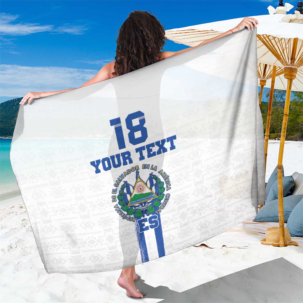 Custom El Salvador Football Sarong La Selecta Sporty Style - Wonder Print Shop