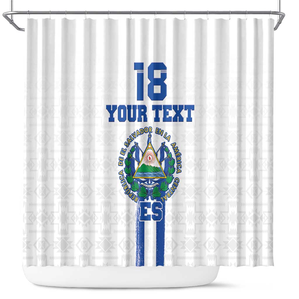 Custom El Salvador Football Shower Curtain La Selecta Sporty Style - Wonder Print Shop