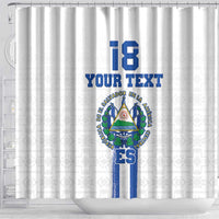 Custom El Salvador Football Shower Curtain La Selecta Sporty Style - Wonder Print Shop