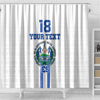 Custom El Salvador Football Shower Curtain La Selecta Sporty Style - Wonder Print Shop