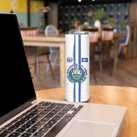 Custom El Salvador Football Skinny Tumbler La Selecta Sporty Style - Wonder Print Shop