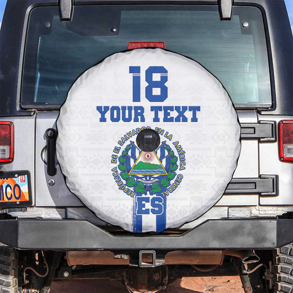 Custom El Salvador Football Spare Tire Cover La Selecta Sporty Style - Wonder Print Shop