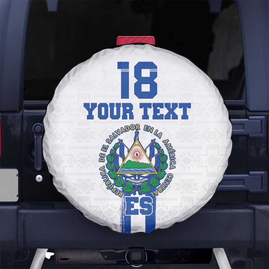 Custom El Salvador Football Spare Tire Cover La Selecta Sporty Style - Wonder Print Shop