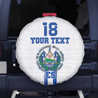 Custom El Salvador Football Spare Tire Cover La Selecta Sporty Style - Wonder Print Shop