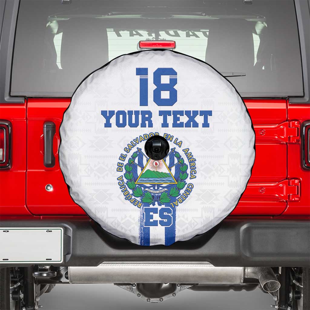 Custom El Salvador Football Spare Tire Cover La Selecta Sporty Style - Wonder Print Shop