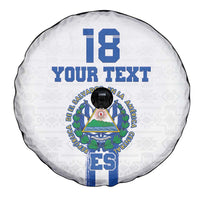Custom El Salvador Football Spare Tire Cover La Selecta Sporty Style - Wonder Print Shop