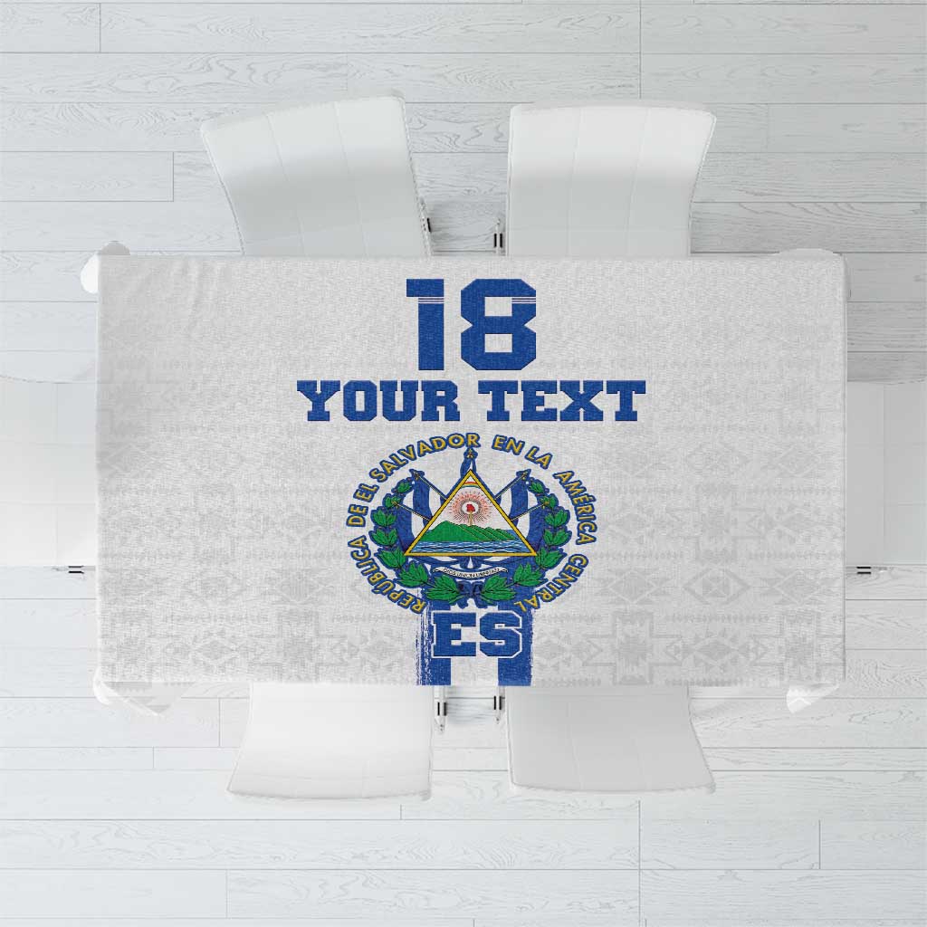Custom El Salvador Football Tablecloth La Selecta Sporty Style - Wonder Print Shop