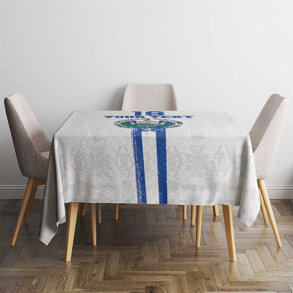 Custom El Salvador Football Tablecloth La Selecta Sporty Style - Wonder Print Shop