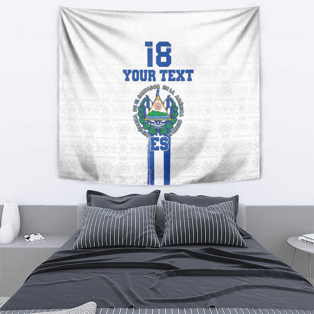 Custom El Salvador Football Tapestry La Selecta Sporty Style - Wonder Print Shop