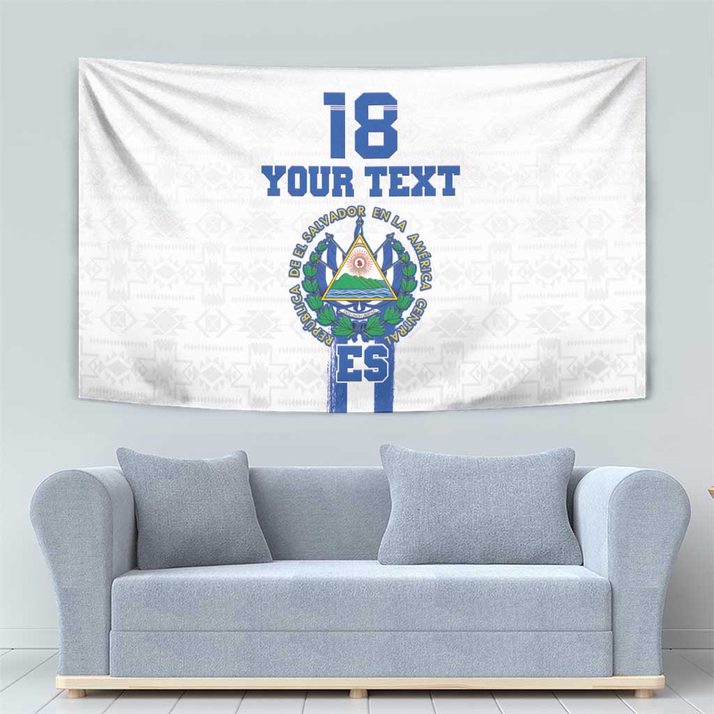 Custom El Salvador Football Tapestry La Selecta Sporty Style - Wonder Print Shop