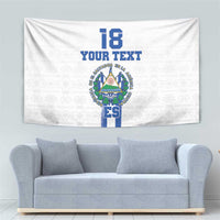 Custom El Salvador Football Tapestry La Selecta Sporty Style - Wonder Print Shop
