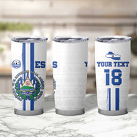 Custom El Salvador Football Tumbler Cup La Selecta Sporty Style - Wonder Print Shop