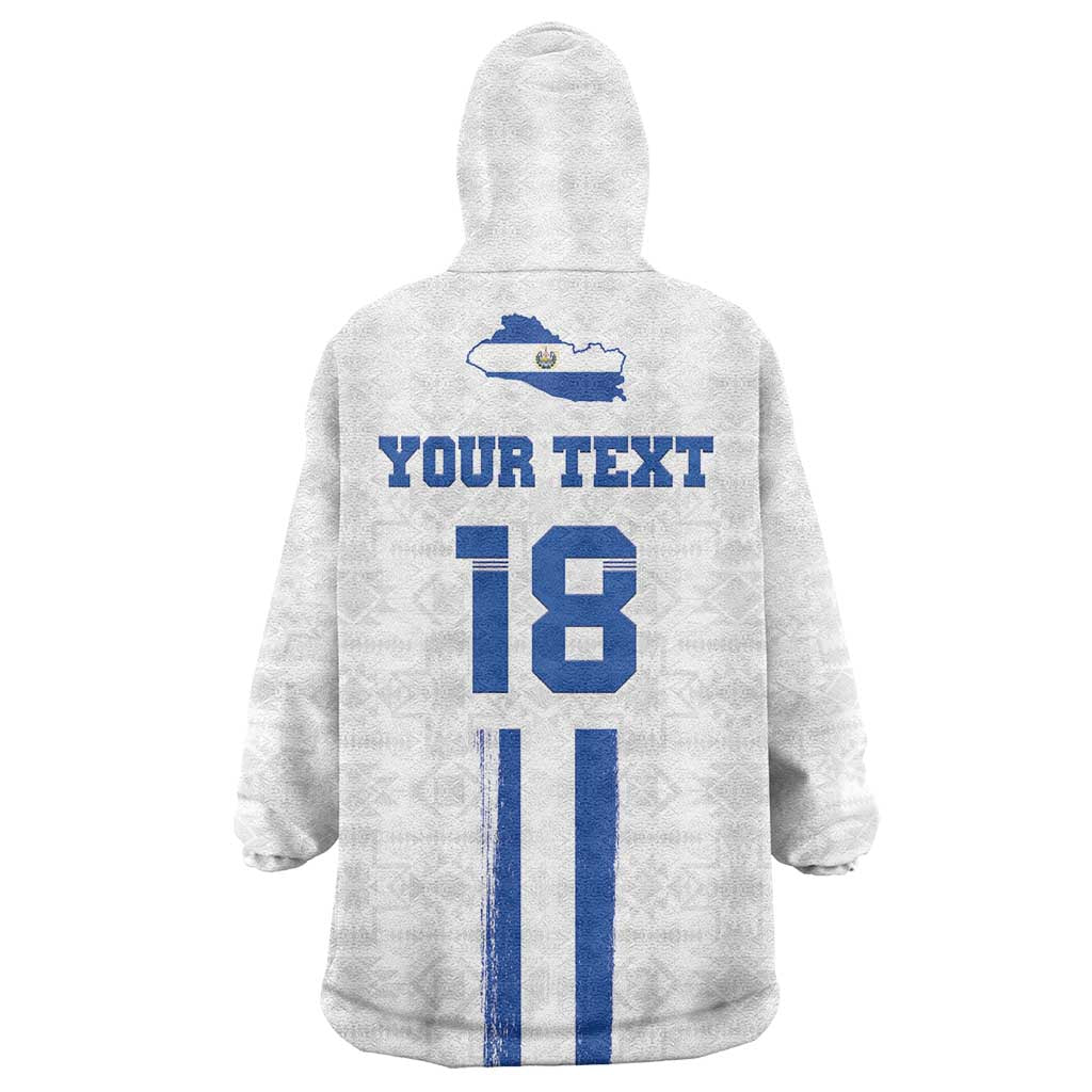 Custom El Salvador Football Wearable Blanket Hoodie La Selecta Sporty Style - Wonder Print Shop