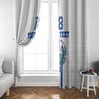 Custom El Salvador Football Window Curtain La Selecta Sporty Style - Wonder Print Shop