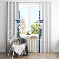 Custom El Salvador Football Window Curtain La Selecta Sporty Style - Wonder Print Shop