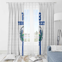 Custom El Salvador Football Window Curtain La Selecta Sporty Style - Wonder Print Shop