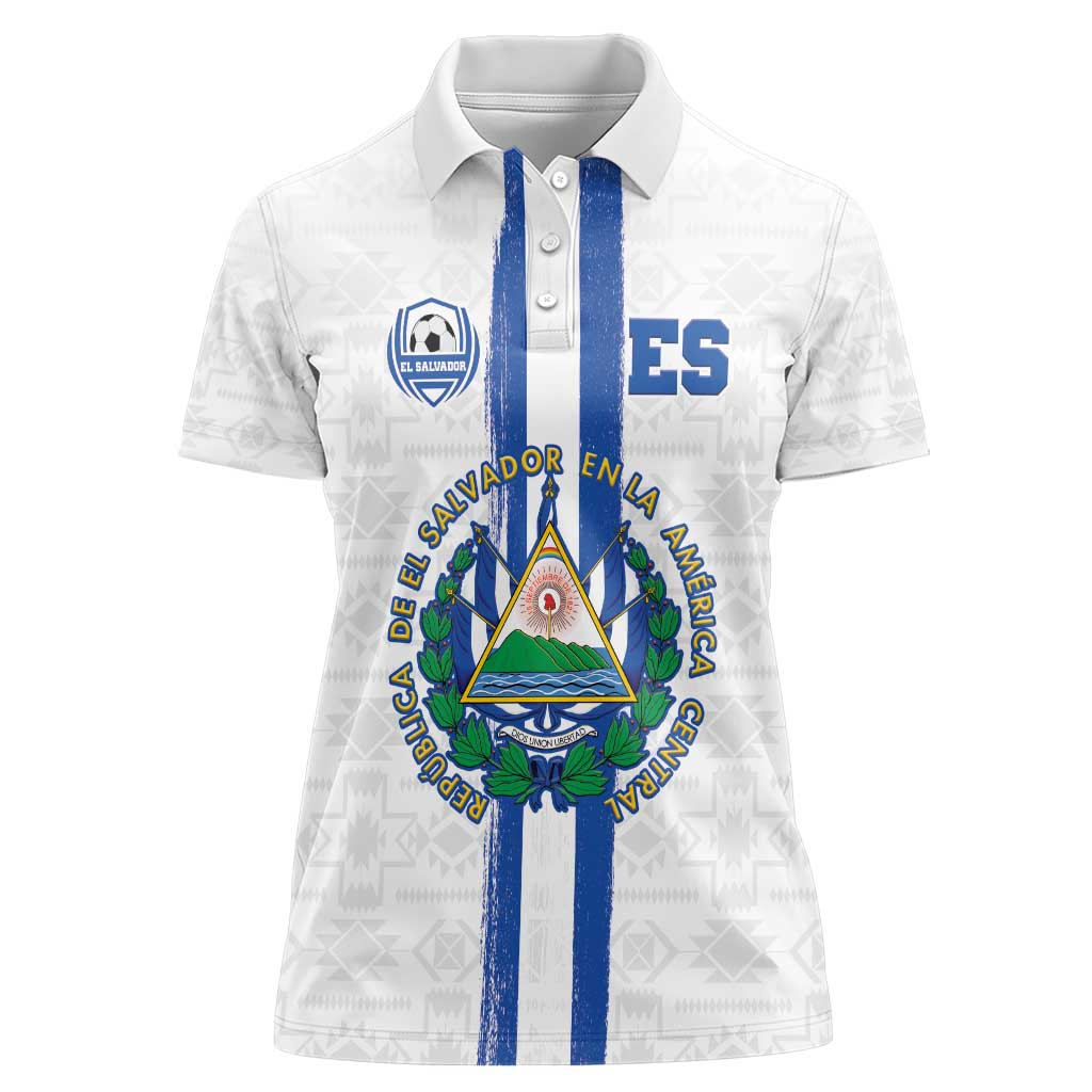 Custom El Salvador Football Women Polo Shirt La Selecta Sporty Style - Wonder Print Shop