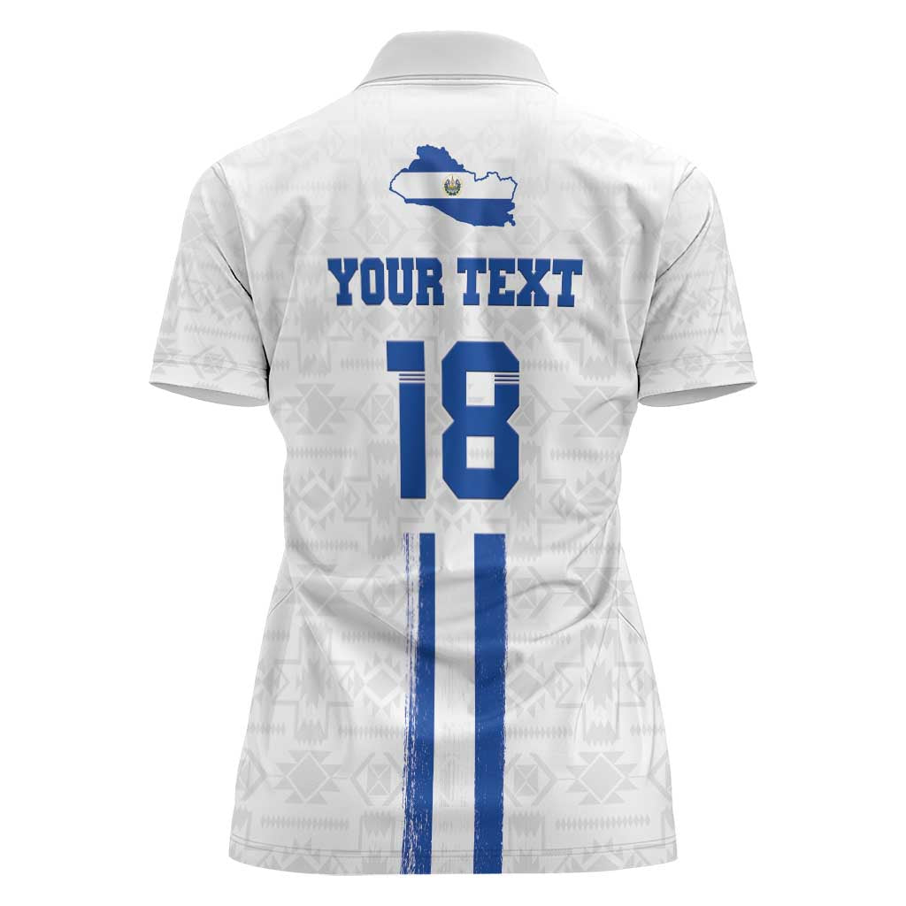 Custom El Salvador Football Women Polo Shirt La Selecta Sporty Style - Wonder Print Shop