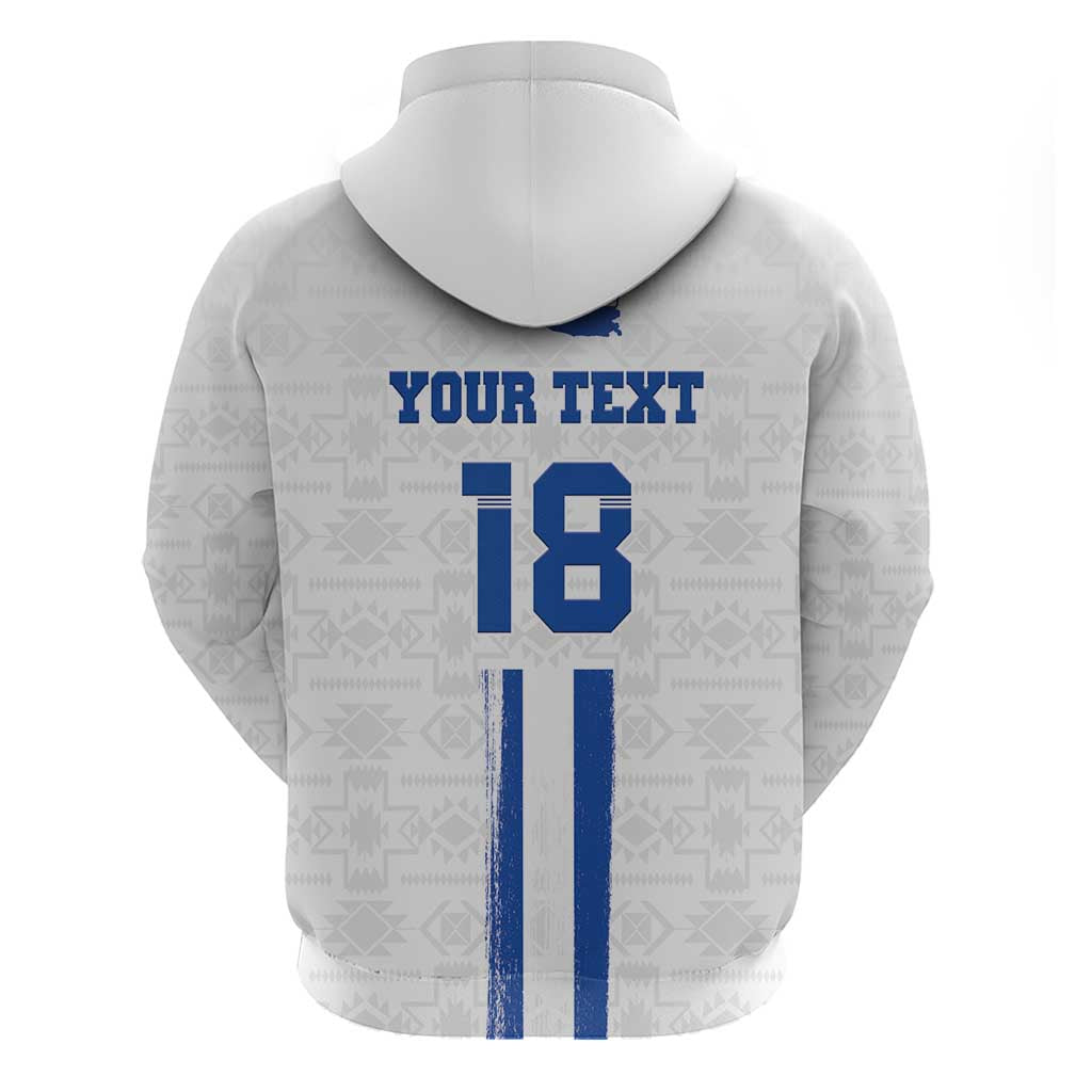 Custom El Salvador Football Zip Hoodie La Selecta Sporty Style - Wonder Print Shop