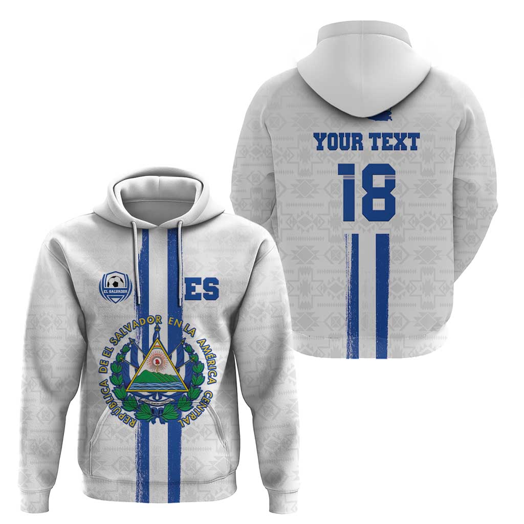Custom El Salvador Football Zip Hoodie La Selecta Sporty Style - Wonder Print Shop