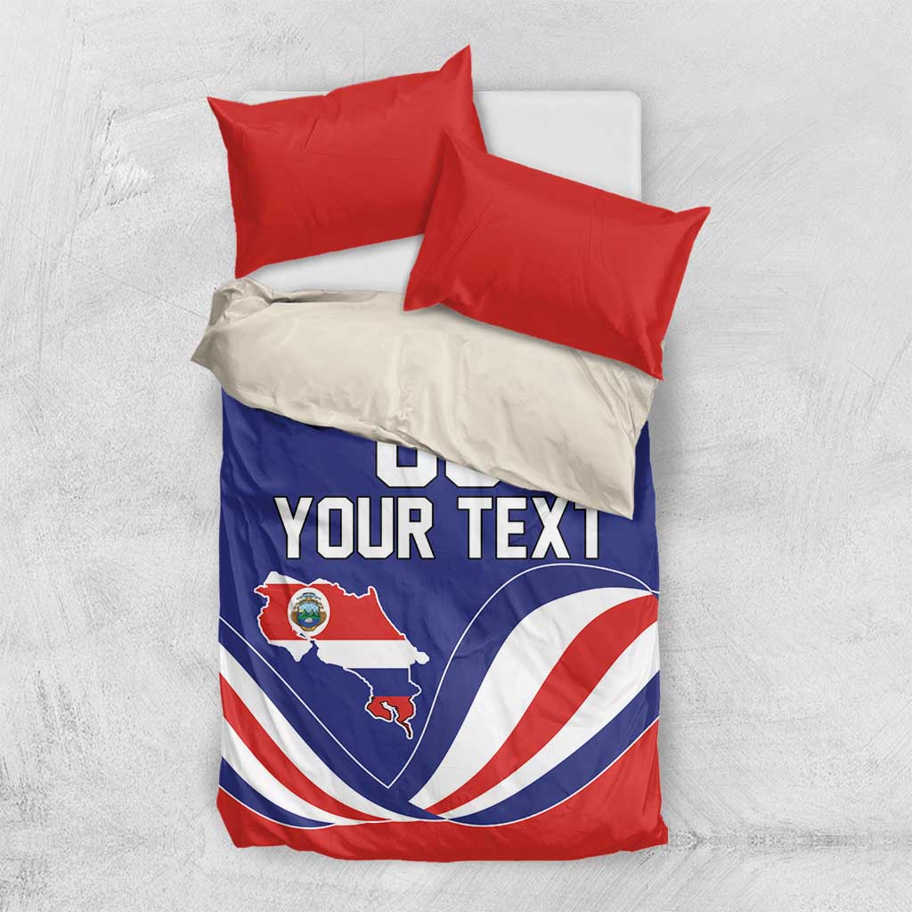 Custom Costa Rica Independence Day Bedding Set Turdus Grayi Bird With Coat Of Arms - Wonder Print Shop